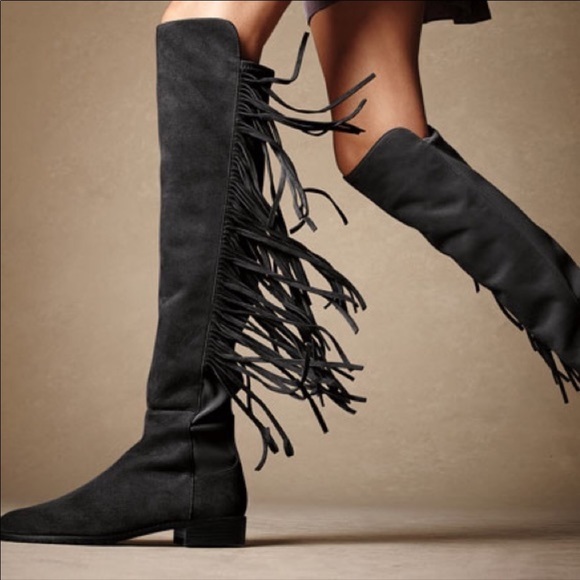 Stuart Weitzman Shoes - Like new Stuart Weitzman Mane Fringe suede boots
